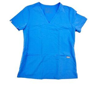 FIGS Technical Collection Shirt Pockets Blue Size S